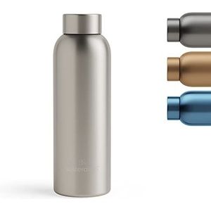 waterdrop® Water Bottle Metalen, Thermofles 600 ml, Thermos: Houdt warm voor 24 uur en koud voor 12 uur, BPA-vrij Roestvrij Staal - Milieuvriendelijk en herbruikbaar