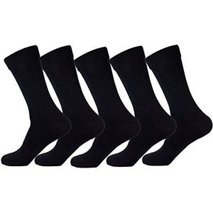 Jasmine Silk 5 paar heren luxe 100% zijden sokken avond sokken thermische sokken, Zwart, 41-45 EU