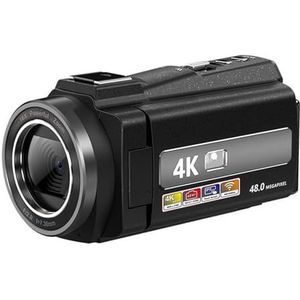 48MP 4K videocamera 16x zoom 3.0"" camcorder met microfoon Vloggen Touchscreen IR Nachtzicht Wi-Fi Vlog Camera's Web(Standard)
