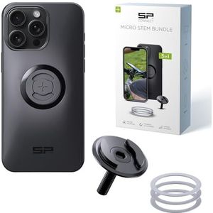 SP Connect Micro Stem Bundle | SPC+ | compatibel met iPhone 15 Pro Max| houder voor mobiele telefoon fiets | telefoonhouder fiets | houder voor mobiele telefoon op fiets