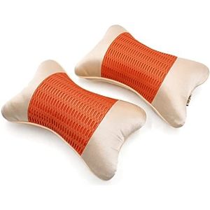 XYWHPGV 2 stuks oranje kaki wasbare autostoel hoofdsteun kussen hoofd neksteun kussen;(c6ab1 db4eb f548c 31596 00299 f5aa4