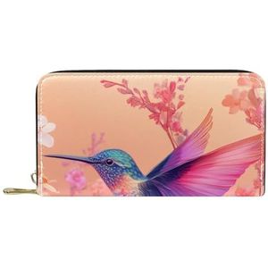 KengjuTesu Vrouwen Zip Around Portemonnee en Telefoon Clutch, Kleurrijke Eenhoorn Bloemen Schilderij, Reizen Portemonnee Lederen Clutch Bag Kaarthouder Organizer Polsbandjes Portefeuilles, Multi