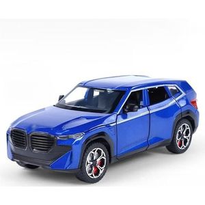 Voor XM SUV 1/24 Schaal Legering Gegoten Automodel Speelgoed Terreinvoertuigen met Geluidsspray Collectie Speelgoed Zinklegering Speelgoedauto (Color : Blue)