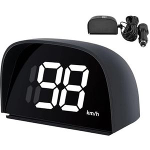 Head Up GPS-display voor auto, HUD sigarettenaansteker/USB, 5 V, nauwkeurige bewaking, snelheid, frontweergave, dual-chip (witte MPH-oplader)