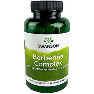 Swanson Berberine Complex 1 x 90 vege capsules - Ondersteunt de stofwisseling - Bioactieve stof van plantaardige oorsprong