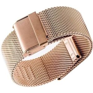 dayeer Milanese Loop-horlogeband voor DW-horlogeband voor Daniel Wellington roestvrijstalen bandbreedte (Color : Rosegold, Size : 14mm)