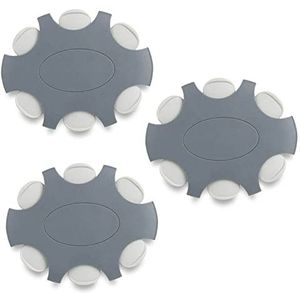 JB White 18 stuks ProWax cerumenfilters voor hoorapparaten geschikt voor Oticon- en Bernafon-luidsprekers, 3 x dispenserschijf met 6 gereedschappen en 6 filters, grijs