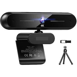 Web Camera, Webcam 4K HD Webcam 8MP Autofocus USB-webcamera met microfoon Webcamera for laptop-pc/video-oproep/streaming