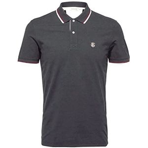 SELECTED HOMME Poloshirt voor heren, regular fit, asphalt, M
