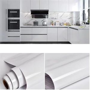 XUCZHAI Keuken oliebestendige folie 60 cm breedte keuken vinyl marmer behang oliebestendig verwijderbare film zelfklevende waterdichte muursticker voor badkamer muur decor voor keuken aanrecht (A14,50