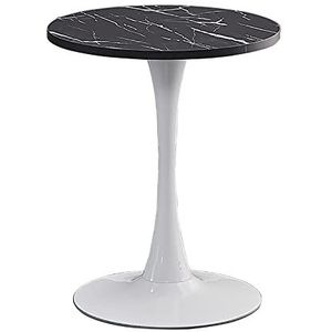 Prachtige ronde tafel, eenvoudige zakelijke onderhandelingssalontafel, H75CM balkon witte vrijetijdstafel, kleine familie eettafel, kleine ontvangsttafel (Kleur: D, Maat: 60cm)