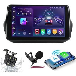 Android 14 Autoradio Navi voor F-iat Fiorino Qubo 2008-2017 9 ""Screenradio met draadloze carplay Android Auto GPS Navigatie-ondersteuning Bluetooth 5.0 HIFI FM 5G-WiFi SWC MIC-camera,M700s