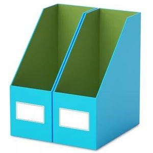 Tijdschriftenrek, Tijdschriftenmaphouder， A4, Desktop Organizer Papier Desktop Opbergdoos A4 Documenthouder Bestand Document Papier Organizer for Thuiskantoor, 2 stuks,A (Color : Blu)