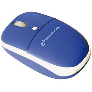 Techmade Mini computermuis (eenheidsmaat) (blauw/wit)