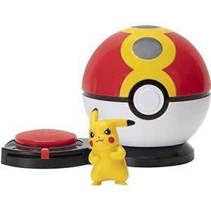 Pokémon Surprise Attack Game - Pikachu #2 mit Flottball vs. Bisasam #3 mit Pokeball Actiefiguur standaard