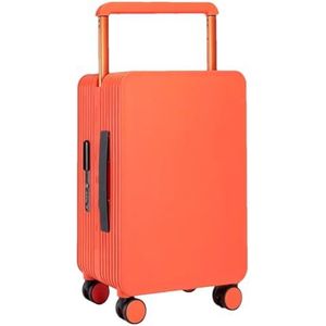 Middelgrote brede trekstang bagage handbagage trolley koffer 20 ""Boarding Box Universele Wiel Combinatie Case Oranje 24