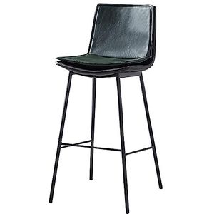 Barkrukken Barstoelen, Industriële Kunstleer Barkrukken Eetkamerstoelen Met Metalen Poten Tellerhoogte Krukken Voor Thuiskantoor Keukenstoelen(A,Seat Height 75cm)