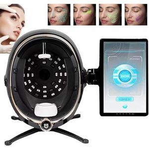 3D Professionele Huidanalysator,13,3 Inch 36 Miljoen Pixels Huidanalysemachine,8 Spectrale Analyse/ 14 Indicatoren/Cloud Computing Opslag,voor Salons & Spa's,Volledige Gezichtsdetectie in 10 S,Black