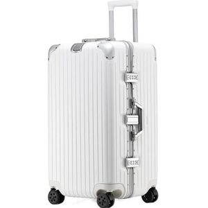 Koffer Hardshell Met Aluminium Frame, Spinnerwielen TSA-slot Handbagage Met Hoge Capaciteit Bagage (Color : D, Size : 30in)