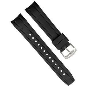 INSTR Gebogen Interfaces Rubber Horlogeband Voor Citizen BN0190-15E/0191/0193 CA0718-13E CA4386/4385 Mannen Horloge Vervanging Armband accessoires (Color : 10mm Gold Clasp, Size : 22mm)