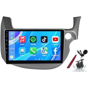 Android 14 Autoradio Sat Navi voor H-onda Jazz (2007-2014) 9 Inch Touchscreen Multimedia Speler met Draadloze Carplay GPS Navigatie FM RDS Bluetooth 5G-WiFi SWC DSP,M100s