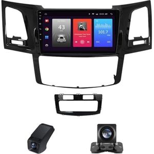 Autoradio 2 Din met Carplay Android Auto Wireless,geldt voor Toyota Fortuner 1 AN50 AN60 HILUX Revo Vigo 2005-2014 9inch touchscreen Bluetooth Stereo Auto RDSRadio achteruitrijcamera(A,NF-1)