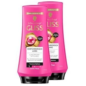 Gliss Conditioner verleidelijk lang (2 x 200 ml), haarconditioner herstelt beschadigde haarlengtes, conditioner verzorgt droge punten