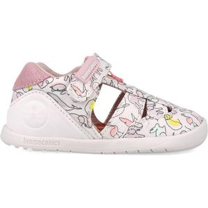 Biomecanics sandalen voor meisjes 252193 dierenprint, wit B050, 22 EU