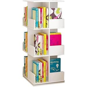 Modieuze boekenkast Draaibare boekenkast Staande boekenkast met 5 niveaus Hoge boekenkast Plank Scandinavische luxe vloerstaande boekenplank