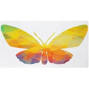 VAPOKF Kleurrijke driehoek tropische vlinder keuken mat, antislip wasbaar vloertapijt, absorberende keuken matten loper tapijten voor keuken, hal, wasruimte