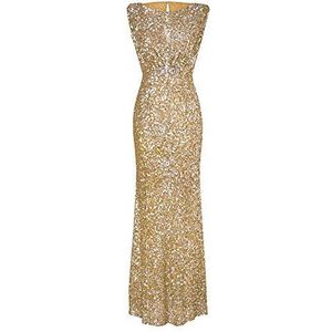 PengGeng - Formele Avondjurk - Goud - Mouwloos - Pailletten