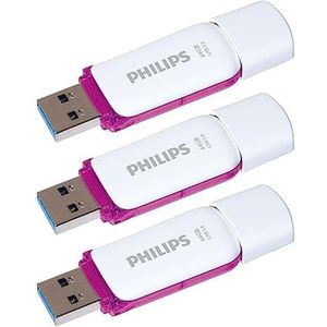 Philips Snow Edition Super Speed 3.0 USB flash drive 3x 64 GB voor PC, laptop, computer, leessnelheid tot 100 MB/s