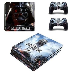 PS4 Pro Star Wars Battlefront Darth Vader Console Skin, Decal, Vinyl, Sticker - Compatibel voor de PlayStation 4 PRO Console en 2 Controllers
