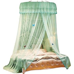 Kaiyei Muskietennet, universeel hangend bed, luifel, kant voor tweepersoonsbed, kinderbedjes, prinses koepel met zelfklevende haak, vlinder, decoratie, slaapkamer, familie, gebruikt, romantisch
