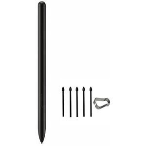 Styluspen voor Samsung Galaxy Tab S9 met 5 penpunten, ondersteuning vervangende vullingen (zwart)