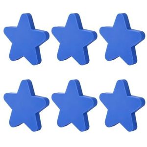 WLTYSM Handgrepen knoppen 6 stuks cartoon stervorm trekgrepen deur kast knop creatieve trekgreep voor kast lade kledingkast kast trekt (kleur: blauw)