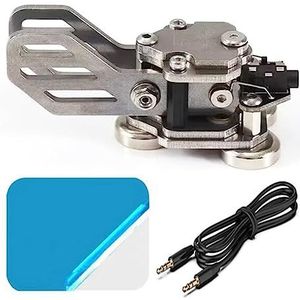 Lingshi Mini CW Morse Key Dubbele Paddle Code Keyer in Aluminiumlegering voor Praktijk Beginner CW Telegraaf Kortgolf Radio