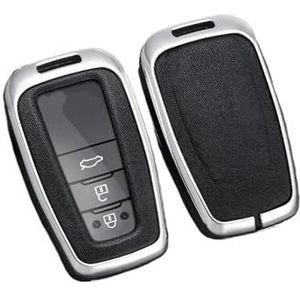 Autosleutel beschermhoes Legering Lederen Autosleutel Case Cover Shell Voor Prius Voor Camry Voor Corolla Voor CHR Voor C-HR Voor RAV4 Land Cruiser Sleutelhanger Sleutel Shell(10)