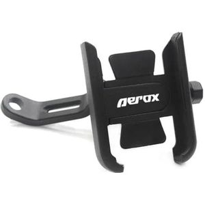 Voor YAMAHA NVX155 AEROX155 NVX AEROX 155 2015-2020 Motorfiets Stuur Achteruitkijkspiegel Mobiele Telefoon Houder GPS Stand Beugel (Kleur : AEROX Mirror Black)