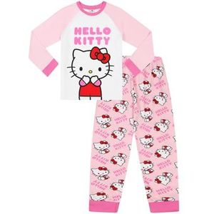 Hello Kitty Meisjes Lange Pyjama Set Kinderen PJ's, roze, 6-7 jaar