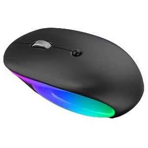 Draadloze muis 2,4 G/Bluetooth, compatibel met computer/laptop/iPad/tablet/laptop/USB, RGB-muis voor computer, gaming-muis, oplaadbaar, BT+2,4 G)