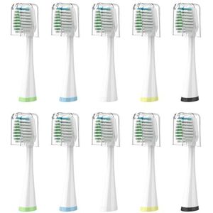 Vervangende opzetborstels voor Smile Bright Platinum Sonic elektrische tandenborstel, zachte haren, 8-pack