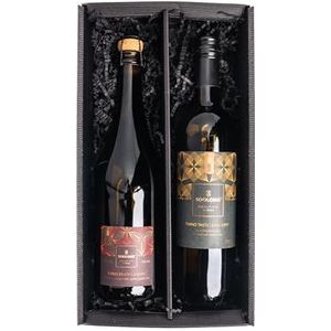 Soolong Alcoholvrij cadeau voor haar en hem - populaire 0.0% Thee-wijn - witte wijn geinfuseerd met thee - T-Vino Taste Earl Grey - T-Vino Enjoy Jasmin Sparkling - 0,0%VOL - Geschenkverpakking 1stuks