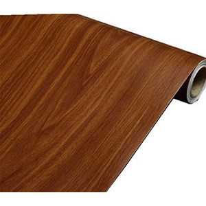 Bruin houtnerf zelfklevend papier Peel Stick behang lade dressoir plank voering tafel deur decoratieve papier sticker zelfklevend 40 cm bij 254 cm