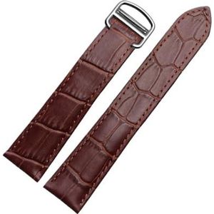 Geschikt for Omega Watch Speed ​​Seamaster Band Bandjes Heren Vouwsluiting Zwart Bruin Horlogeband Armband Riem 18mm 20mm 22mm Leer(Brown-Steel-Z4,25mm)