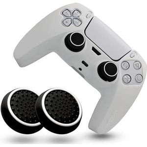 MatoSan® Siliconen beschermhoes voor controller, antislip handgreep, compatibel met PS5-controller, antislipbescherming, inclusief humbstick-deksel, beschermende accessoires voor
