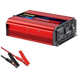 Omvormer Zuivere Sinusomvormer 1600W-10000W 12V/24V DC Naar 110V/220V Omvormer Met Type-C-poorten, 2 Stopcontacten En LCD-scherm(24 V,220V 60HZ Uni,3500W)
