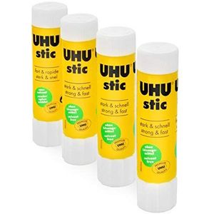 UHU Stic Lijm Stick - 8,2 g - Oplosmiddelvrij - Duidelijke Toepassing - Pack van 3 + 1