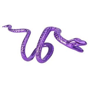 Oorclips 1pc Messing Snake Earring Clips Without Piercing Punk Niet doorboord Clip Oorbellen Oorboeien for Vrouwen Mannen Zwarte Nep Piercing Sieraden Oorbellen (Style : Purple 1 piece)