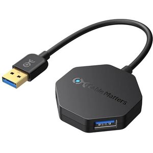 Cable Matters Ultra Mini 4-poorts USB-hub (Mini USB 3-hub, Mini USB-hub)